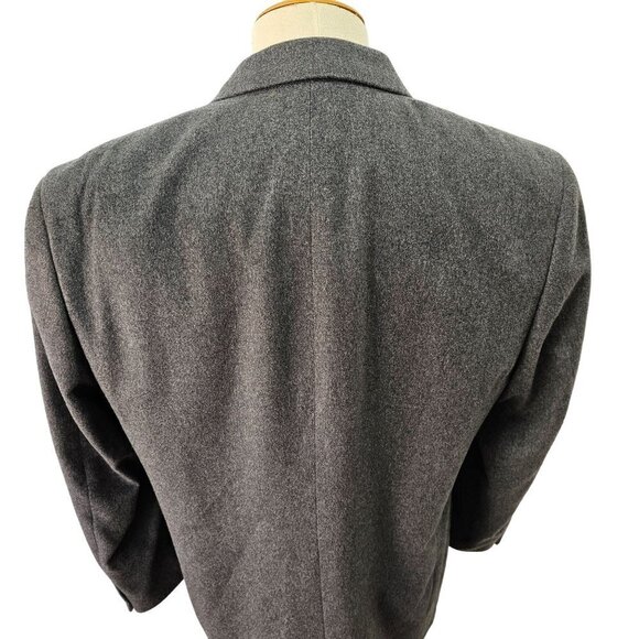 90s Bonney & Gordon Gray Cashmere 3 Btn Sport Coat Notch Lapel Ventless Mens 46L - Picture 12 of 12